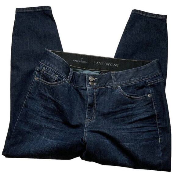 Lane Bryant Skinny Tummy Technology Jeans Women's Plus Size 16 Dark Wash Denim - Picture 8 of 11